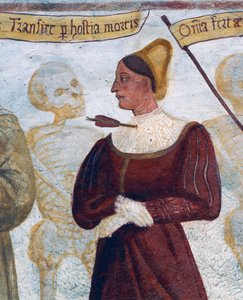 Der Tod mit der jungen Frau (Detail) aus dem Totentanz