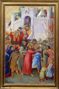 Das Tragen des Kreuzes (Gemälde auf Holz von Simone Martini) von Simone Martini