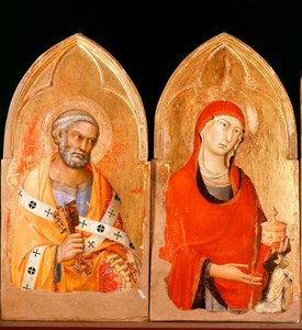 Heiliger Petrus und Maria Magdalena. Polyptychon von Orvieto