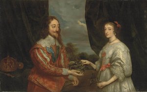 Doppelporträt von König Karl I. und Königin Henrietta Maria von Sir Anthony van, Dyck