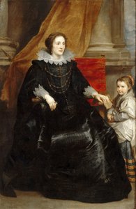 Porträt einer vornehmen Dame mit ihrer Tochter, ca. 1632 von Sir Anthony van Dyck
