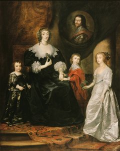 Porträt der Witwe des Herzogs von Buckingham und ihrer Kinder, 1633 von Sir Anthony van Dyck