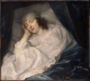 Venetia, Lady Digby, auf ihrem Sterbebett von Sir Anthony van Dyck