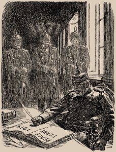 Geister in Versailles. Punch, 7. Mai 1919, 1919 von Sir Bernard Partridge