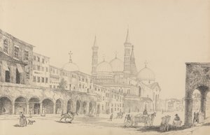 Album mit 30 Ansichten in Tirol und Italien: Kirche des Heiligen Antonio - Padua 3. Nov. 1840