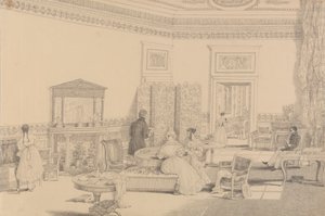 Album mit 30 Ansichten in Tirol und Italien: Salon, Casino Pecori 12. Oktober 1841 von Sir Charles D