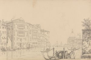 Album mit 30 Ansichten in Tirol und Italien: Ansicht auf dem Canal Grande 9. Nov. 1840 von Sir Charles D