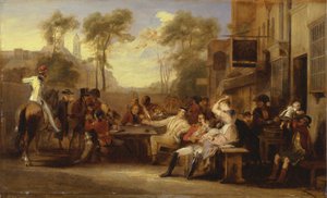 Chelsea-Pensionäre erhalten die Gazette, die die Schlacht von Waterloo ankündigt