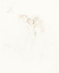 Zwei Mädchen unter einem Umhang von Sir David Wilkie