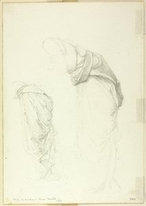 Draperie, zwei Studien für Der Spiegel der Venus von Sir Edward Burne Jones