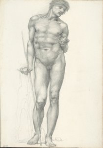 Paris mit goldenem Apfel in der linken Hand, für das Troja-Triptychon (Skizzenbuch Nr. 2638)