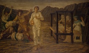 Cupid und Psyche - Palace Green Murals - Psyche von Venus die Aufgabe gestellt von Sir Edward Coley Burne Jones