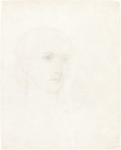 Kopf einer Frau von Sir Edward Coley Burne Jones