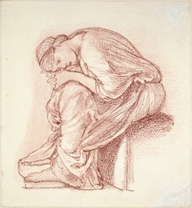 Sitzende Frauengestalt