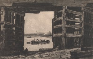 Ein Spann der alten Battersea-Brücke von Sir Frank Short