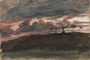 Stürmischer Sonnenuntergang, Legh Park, Wiltshire von Sir George Hayter