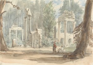 Die Ruinen von Leptis Magna, wie sie im königlichen Park von Virginia Water erschienen von Sir George Hayter