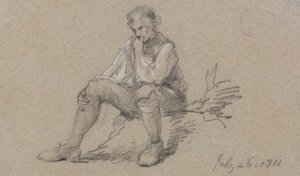 Sitzender Mann von Sir George Howland Beaumont seventh Baronet