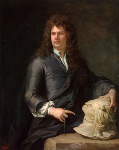 Porträt des Holzschnitzers Grinling Gibbons, vor 1690 von Sir Gotfrey Kneller