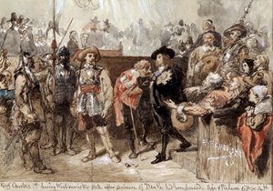 Karl I. verlässt die Westminster Hall nach seinem Prozess, 1870