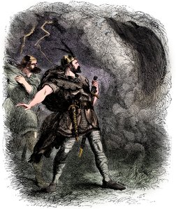 Macbeth und Banquo begegnen den drei Hexen, 1858 von Sir John Gilbert