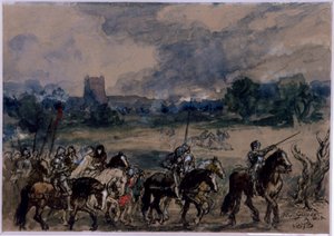Studie für Margaret von Anjou, gefangen nach der Schlacht von Tewkesbury, 1873 von Sir John Gilbert