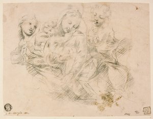Madonna mit Kind und zwei Engeln von Sir Joshua Reynolds