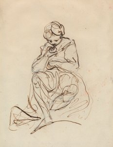 Studie einer sitzenden Frau