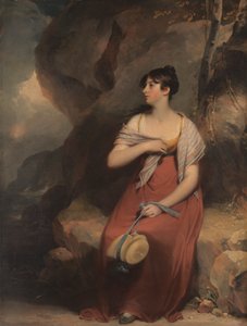 Eine Frau in einer Landschaft