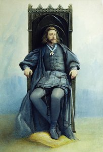 Großherzog Konstantin Konstantinowitsch als Hamlet im Theaterstück von William Shakespeare am 21. Februar 1899, 1899 von Sofia Ivanovna Kramskaya