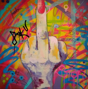 Graffiti Mittelfinger