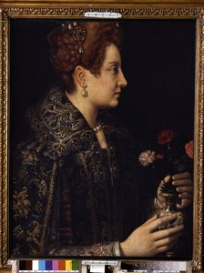 Porträt einer Frau im Profil von Sofonisba Anguissola