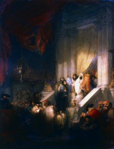 Lesung aus den Gesetzestafeln in der Synagoge, 1831