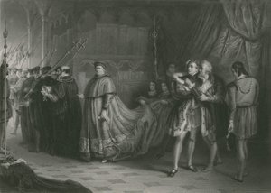 Der Streit zwischen Wolsey und Buckingham, König Heinrich VIII von Solomon Alexander Hart