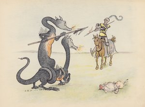 Illustration für Little Twin Dragons von S Rosamond Praeger von Sophia Rosamond Praeger