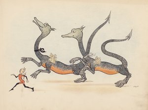 Illustration für Little Twin Dragons von S Rosamond Praeger von Sophia Rosamond Praeger