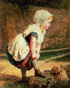 Warte auf mich! (Heimkehr von der Schule) von Sophie Gengembre Anderson