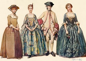 Kleidung während der Regierungszeiten von Georg I. und II. 1725-1745, 1903, 1937