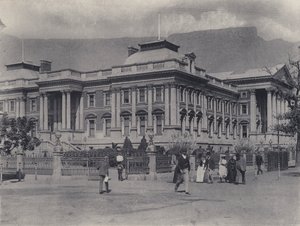 Parlamentsgebäude, Kapstadt (s/w Foto) von South African Photographer
