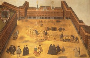 Ansicht der Plaza Mayor in Madrid