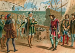 Kolumbus ignoriert die Befehle des portugiesischen Admirals von Spanish School