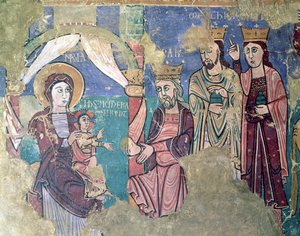 Epiphanie-Wandgemälde aus der Kirche in Navasa, Huesca von Spanish School