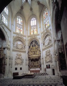 Innenansicht der Capilla del Condestable, Ende des 15. Jahrhunderts von Spanish School