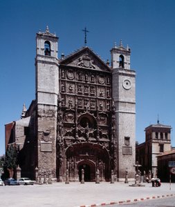 Isabellinische Gotik: Ansicht der Konventualkirche St. Paul (Saint Paul) (Iglesia conventual de San Pablo) 1445-1616 de Valladolid