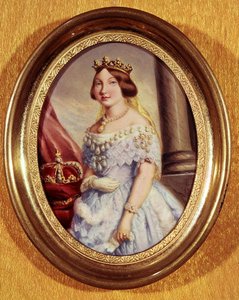 Miniaturporträt von Königin Isabella II (1830-1904) von Spanish School