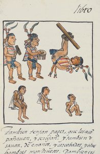 Ms Palat. 218-220 Buch IX Aztekische Entertainer, Musiker, Jongleure und Bucklige, aus dem Florentiner Kodex von Bernardino de Sahagun, ca. 1540-85 von Spanish School