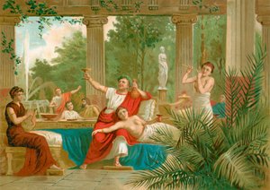Nero in einer bacchanalischen Szene