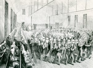 Shaker-Treffen in New Lebanon, New York, 1873 von Spanish School