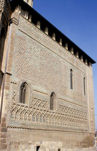 Spanien, Zaragoza. La Seo, Mudejar-Mauer.