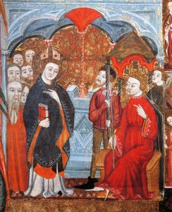 St. Lazarus empfängt die ersten Christen von Marseille in Anwesenheit des Königs der Provence